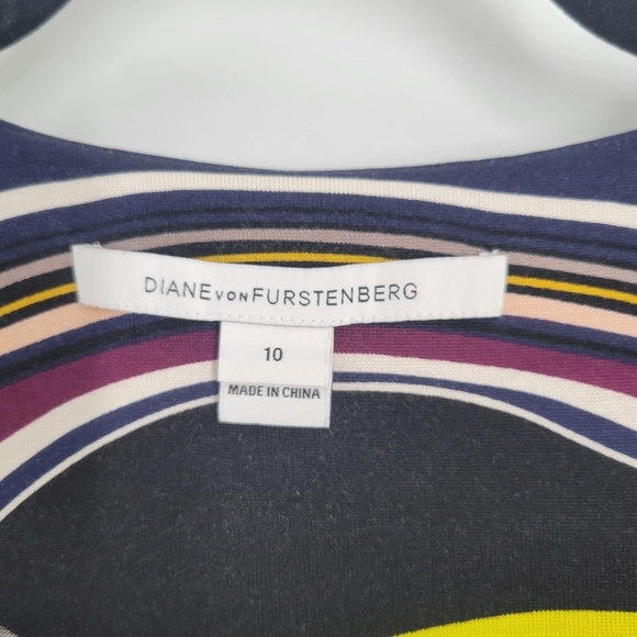 Diane Von Furstenberg Multicolor Striped Mini Dress - Picture 3 of 4